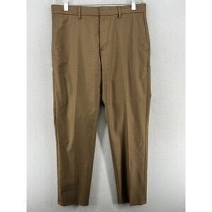 BANANA REPUBLIC Pants Men 32x30 Tapered Perfect Dress Wool Flannel Trouser Brown